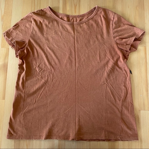 NWOT Anthropologie Burnt Orange Boyfriend Tee - Picture 6 of 10